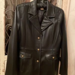 MK LAMB LEATHER BLAZER/Jacket size Xl beautiful condition monogram buttons